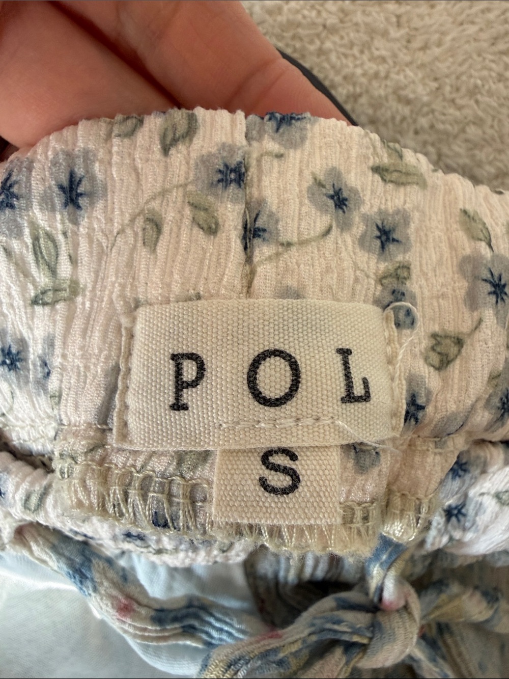 POL Patchwork Light Blue and Gray mixed fabrics Harem Pants - Picture 2 of 16